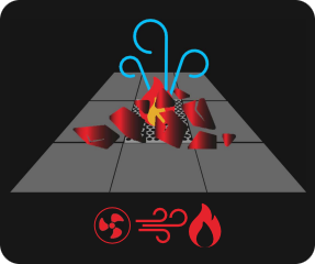 Funcionamiento flujo del aire en Barbacoa